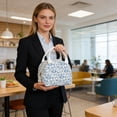 thumbnail image 6 of Insulated Lunch Bag, Cute Quilted Floral Lunch Tote Bags Reusable Insulated Lunch Box Coquette Aesthetic Large Capacity Insulated Cooler for Women Work Travel Picnic, 6 of 6