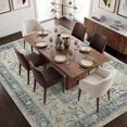 thumbnail image 3 of Garvee 5'x7' Vintage Floral Print Area Rug Botanical Carpet, Washable Rug with Non-Slip Backing for Living Room Dining Room Home Decor, Beige Blue, 3 of 7