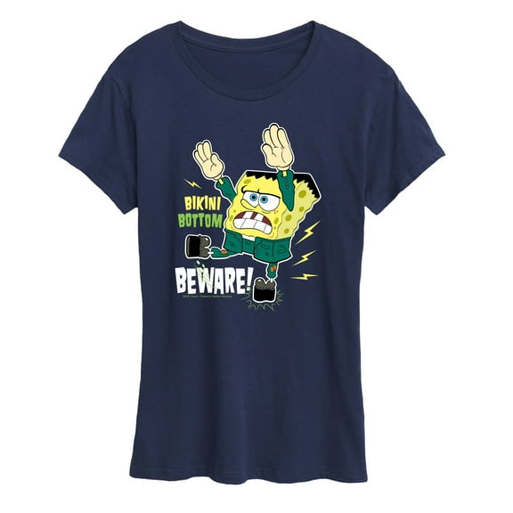 SpongeBob SquarePants - Bikini Bottom Beware - Women's Short Sleeve Graphic T-Shirt