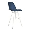 thumbnail image 4 of Armen Living Valor 26" Faux Leather Counter Stool in Dark Vintage Blue, 4 of 7