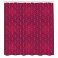 thumbnail image 3 of Magenta Shower Curtain, Monochrome Flourishing Flowers with Leaves Pattern Royal Garden Design, Fabric Bathroom Set with Hooks, 69W X 75L Inches Long, Magenta and Purple, by Ambesonne, 3 of 3