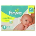 Pampers Swaddlers Newborn Diapers Size 1 32 Count - Walmart.com