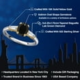 thumbnail image 2 of Gem Stone King 925 Silver and 10K Yellow Gold Black Onyx and Lab Grown Diamond Engagement Ring for Women | 1.90 Cttw | Oval 8X6MM | Gemstone December Birthstone | Size 9, 2 of 6