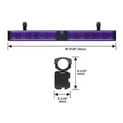 BOSS Audio Systems BRT37SLR Bluetooth IPX5 Amplified Multicolor Sound Bar for ATV UTV