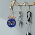 thumbnail image 3 of Tnobhg Keychain Pendant Cartoon Owl Shape Big Eyes Shiny Sequin Antler Decor Soft Plush Shoulder Bag Schoolbag Decoration Pendant, 3 of 8
