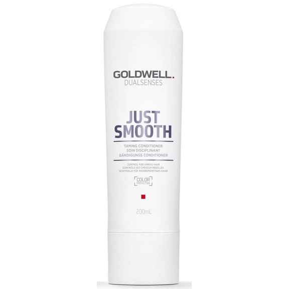 10.1 oz , Goldwell Dualsenses Just Smooth Taming Conditioner hair beauty, Pack of 1 w/ Sleekshop Pink Comb