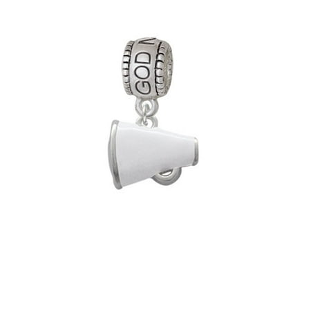 Small White Megaphone - God Mother Charm Bead