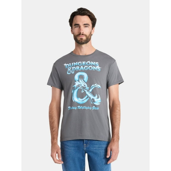 Dungeons and Dragons Men's and Big Men's Ampersand Graphic Tee, Sizes S-3XL