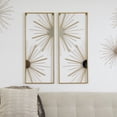 thumbnail image 2 of CosmoLiving by Cosmopolitan Gold Metal Half Moon Mirror Geometric Wall Decor with Gold Frame (2 Count), 2 of 7