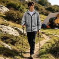thumbnail image 6 of Sewkxo Mens Rain Jacket Lightweight Raincoat Waterproof with Hood Outdoor Windbreaker Jacket Travel Rain Jackets,Dark Gray 3XL, 6 of 7