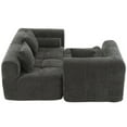 thumbnail image 6 of SOULART Modern 101.2" Modular Sectional Sofa with Storage Pockets, Deep Seating & Pillows - 3-Seat Combo (American Design, Chenille Fabric),Boneless sofa,Gray, 6 of 14