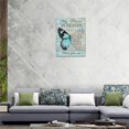 thumbnail image 4 of Blue Butterfly Canvas Wall Art Memorial Gift Teal Sympathy Sign Pictures Wall Decor Country My Piece in Heaven Painting Prints Modern Artwork Home Decoration for Bathroom Bedroom Living Room 12"x16", 4 of 6