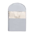 thumbnail image 1 of Bolsa para ropa colgante que ahorra espacio con cremallera autocomprimible, organizador de armario, funda para ropa, bolsas para abrigos de plumas, beige, grande, 2 piezas, 1 of 3