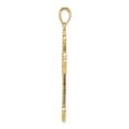 thumbnail image 2 of 14k Yellow Gold Polished Large Rope Frame Filigree Cross Pendant Charm, 2 of 3