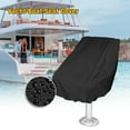 thumbnail image 2 of OPTUTUS 2 Pack Waterproof Boat Seat Cover –420D Heavy Duty Captain’s Chair Covers for Marine, Yacht, Fishing Boat – 22×24×25 Inch Drawstring Helm Seat Protectors, Black, 2 of 7