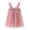 Pink, variant on Toddler Girls Hawaiian Dress Solid Color Butterfly Mesh Sleeveless Suspenders Party Clothes Summer Dresses Girls Size 12-18 Months