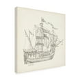 thumbnail image 2 of Richard Foust 'Antique Ship Sketch VIII' Canvas Art, 2 of 2