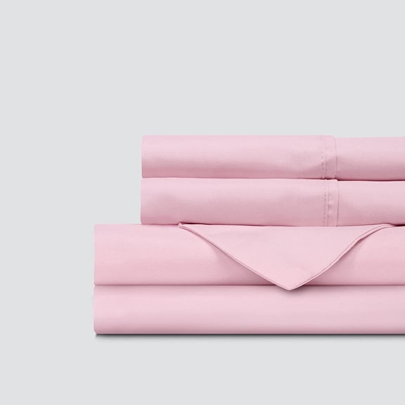 BEDDING BEGS Sheet Set 6 PC-22 inch Deep Pocket-600 TC-100% Egyptian Cotton-Extra Soft & Luxury-Pink Solid, Cal King Size.