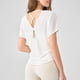thumbnail image 4 of Camiseta holgada para mujer: con abertura en la espalda y fruncidos laterales, poliéster, ropa informal/para yoga (tallas S-XL), 4 of 4