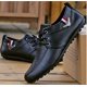 thumbnail image 1 of 2022 zapatos de conducción antideslizantes de Color sólido para hombre primavera otoño nuevos zapatos transpirables de cuero para hombre zapatillas informales británicas, 1 of 2