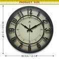 thumbnail image 7 of Infinity Instruments 3D Plastic 12" Indoor Wall Clock with 3D Numbers, Silent Movement, Black, 7 of 7