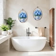 thumbnail image 4 of Oval Framed Wall Art Hydrangea Blue White Vintage Hydrangea Flowers Rustic Farmhouse Canvas Wall Art Oval Vintage Wall Decor Prints Hanging Decor for Home Bedroom Living Room Office 8"x11.4", 4 of 7
