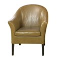thumbnail image 1 of Armen Living Camel Leather Barrel Club Chair in tan, 1 of 2
