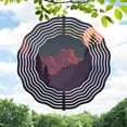 thumbnail image 3 of Serene Metal Hanging Wind Spinner with Sound Wave Design - Elegant Wind Chimes for Yard & Garden Decor Perfect for Outdoor Serenity, 3 of 6