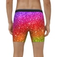 thumbnail image 2 of Men's Boxer Briefs, Colorful Glitter Soft and Breathable Mens Underwear Boxer Briefs With Widen Waist, 2 of 5