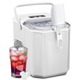 thumbnail image 6 of Auseo Portable Countertop Ice Maker, 26Lbs/24H, 9 Bullet-Shaped Ice in 8 Mins, with Handle/Ice Scoop/Ice Basket, for Home/Office/Bar/Party (White), 6 of 9