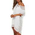 thumbnail image 4 of Cogild Swimsuit Cover up for Women White Crochet Beach Coverup Bathing Suit Cover Ups, 4 of 5