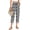 Black White Floral, variant on Fantaslook Womens Capri Pants Drawstring Casual Palazzo Trousers with Pockets Loose Floral Lounge Pants Pajama Bottoms
