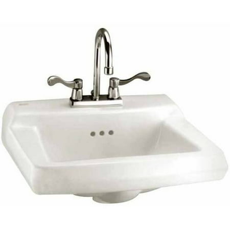 American Standard 0124 131 020 Comrade Wall Mounted Lavatory Sink For Concealed Arms Not Included White