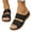Black, variant on Women's Dual-Strap Open Toe Slippers with Arch Support, Summer Anti-Slip House Shoes for Women Indoor/Outdoor Black 5.5(36)