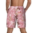 thumbnail image 2 of Lsque Mens Swim Trunks Rose Flowers Pattern - Bathing Suit Compression Liner - Beach Swim Shorts Swimwear - (S-3XL) - Stretch Quick Dry -Large, 2 of 9