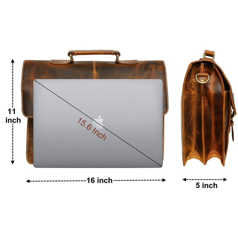 Urban Leather Laptop Shoulder Messenger Bag - Vintage Brown Handmade  Satchel Briefcase Bag for Men