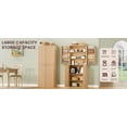 thumbnail image 5 of 30''Wx15.75''Dx72''H Oak Modern Fluted Kitchen Pantry with 6 Door Shelves, 5 of 9