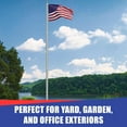 thumbnail image 5 of Super Tough USA-Made 20ft Heavy Duty Flag Pole for Outside House - Clear Powder Coat - Residential In-Ground Flagpole - 3-Section High-Grade Aluminum - Includes All Accessories, 5 of 7