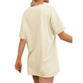 thumbnail image 3 of STARVNC Women Hat Graphic Letter Print Crew Neck Short Sleeve Oversize T-Shirt, 3 of 7