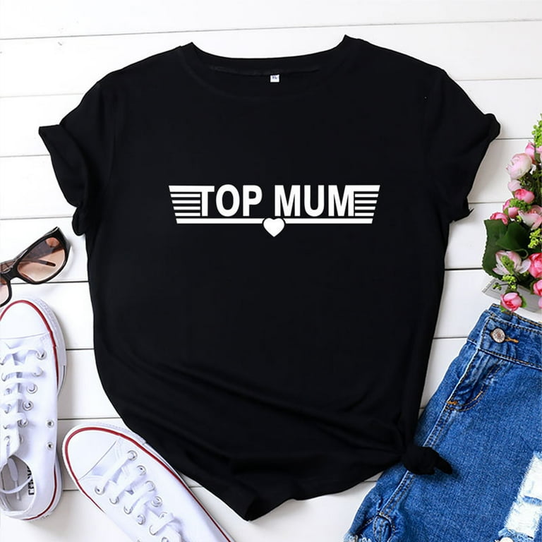 SOOMLON Mama Shirts for Women Mama Mommy Mom Shirt Funny Mom Shirt