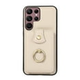 thumbnail image 3 of for Samsung Galaxy S22 Ultra Wallet Case with Card Holder, PU Leather Case with Ring Holder Kickstand, Snap Button Card Slots Case for Women Men for S22 Ultra with Crossbody Strap - Beige, 3 of 8