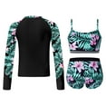 thumbnail image 2 of YONGHS Kids Girls 3 Piece Tankini Swimsuits Long Sleeve Rashguard Swimwear Set UPF 50+ Lily-B 12, 2 of 5