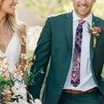 thumbnail image 4 of Classic Abstract Geometric Necktie - Wrinkle-Free Satin Formal Tie for Prom & Business (58.3"), 4 of 5
