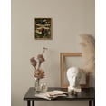 thumbnail image 7 of Drsoum Vintage Dragonflies and Flowers Canvas Prints Home Decor Painting Picture Bedroom Wall Art Bathroom Living room 8x10in Brown Framed, 7 of 7