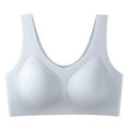 thumbnail image 2 of Women's Everyday Wireless Bra Smooth Full Coverage Shaper Bralettes Daily Comfort Wire-Free Underwear Bras (One Size, Light Blue), 2 of 3