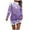 Purple, variant on Women Christmas Outfit Stylish Women's Festive Knit Sweater Dress with Round Neck and Long Sleeve Comfortable Loose Fit Daily Wear Black S