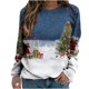 thumbnail image 4 of Pntutb, camiseta de manga larga suelta con cuello redondo y estampado informal a la moda de verano para mujer, blusa, Jersey Pntutb Pntutb-4480, 4 of 8