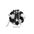 thumbnail image 3 of AZXY Gothic Halloween Front Door Wreath, Black White Rose Skull Wreath with Satin Bow, Indoor Outdoor Spooky Halloween Decor for Window Mantel Home Party, 3 of 6
