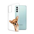 thumbnail image 2 of WIRESTER Transparent Soft Gel TPU Clear Case Slim Protective Cover for Samsung Galaxy A03S 4G LTE (Not 5G) 6.5" 2021, Fawn Apple Head Chihuahua Dog Look For You, 2 of 3