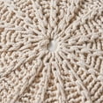 thumbnail image 5 of GDF Studio Agatha Modern Knitted Cotton Round Pouf, Beige, 5 of 6